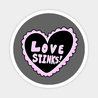 Love Stinks! Black Heart Valentine, made by EndlessEmporium Magnet